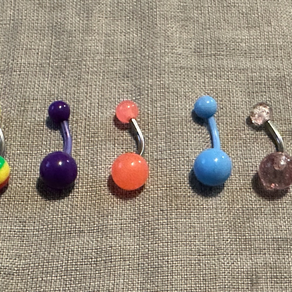 Colorful Belly Button Rings Set